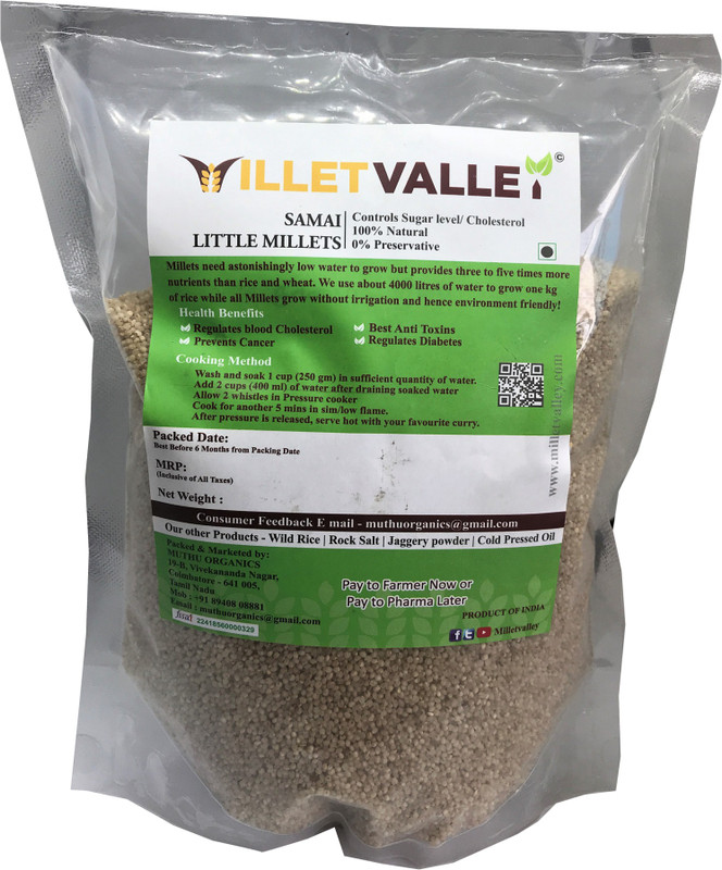millet valley unpolished Samai/Kutki (Diabetic friendly) Little Millet(1800 g)