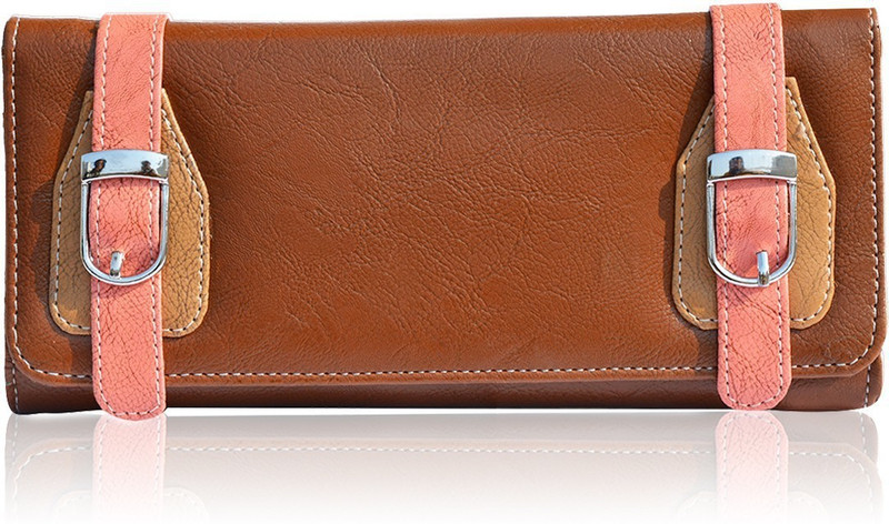 minaar Women Casual Brown, Pink Artificial Leather Wallet(6 Card Slots)