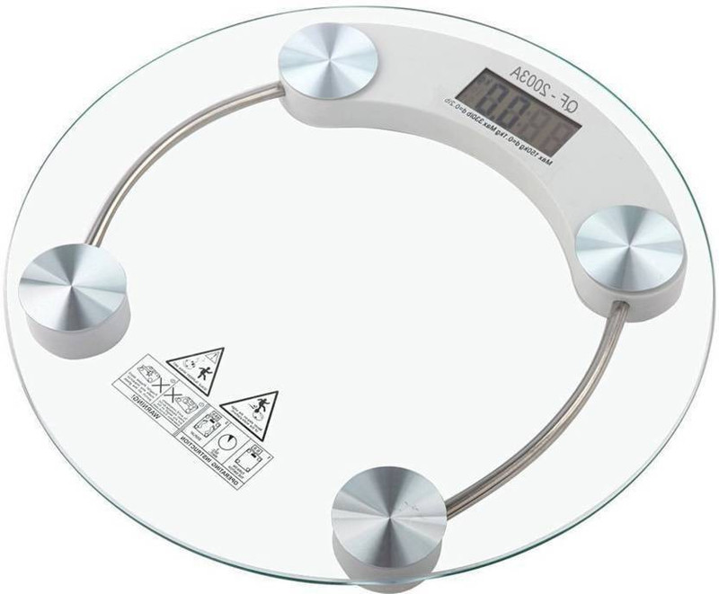 GADGET TREE Thick Tempered Glass Electronic Digital Personal Bathroom Health Body Weight Weighing Scale (White) 2003A (Transparent) Weighing Scale (TRANSPARENT) Weighing Scale(White)