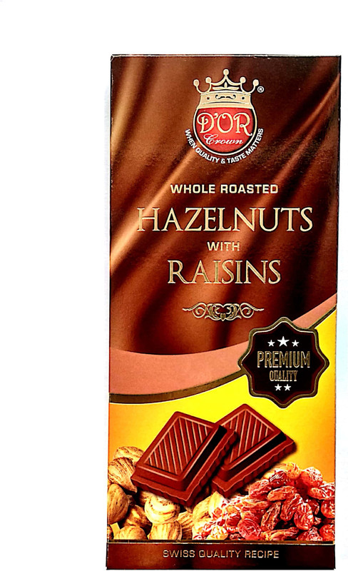 dor crown Whole Roasted Hazelnuts with Raisins Bars(100)