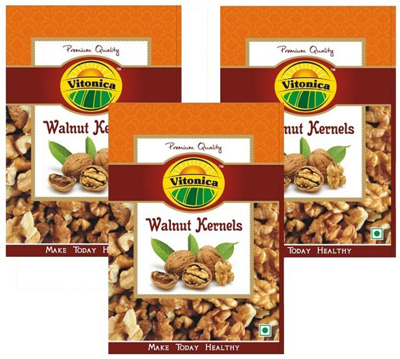 vitonica Walnut Kernels 750gm Walnuts Vacuum Pack(3 x 83.33 g)