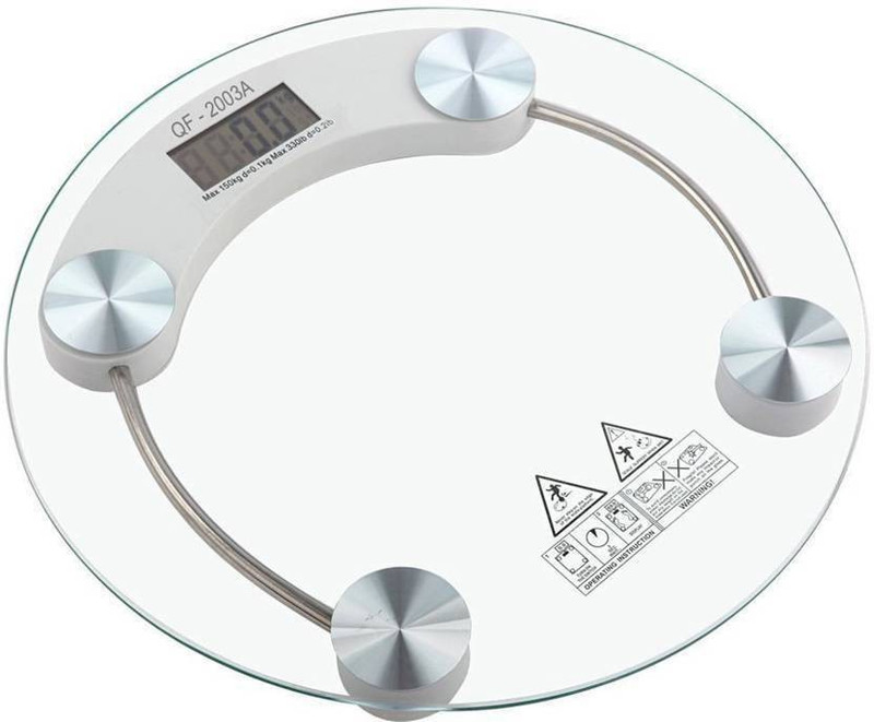 GADGET TREE Personal Health Human Body Weight Machine X2003A 8mm Round Glass Weighing Scale - (White) Weighing Scale(White) GADGET TREE Personal Health Human Body Weight Machine X2003A 8mm Round Glass Weighing Scale - (White) Weighing Scale(White)