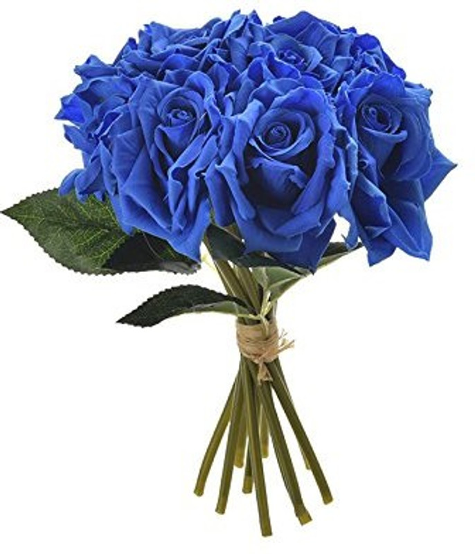 Fourwalls Pack of 10 Artificial Flowers Fake Flowers Silk ...