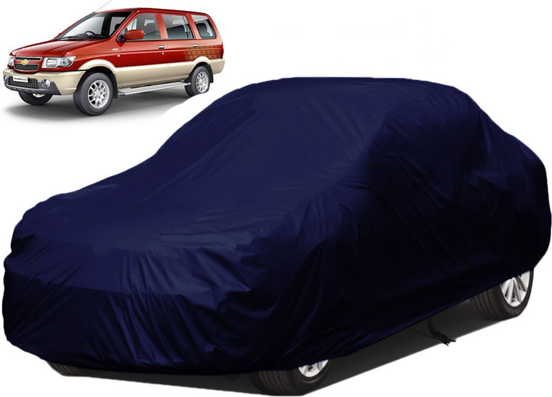 dzirejunction Car Cover For Chevrolet Tavera (Without Mirror Pockets)(Blue)