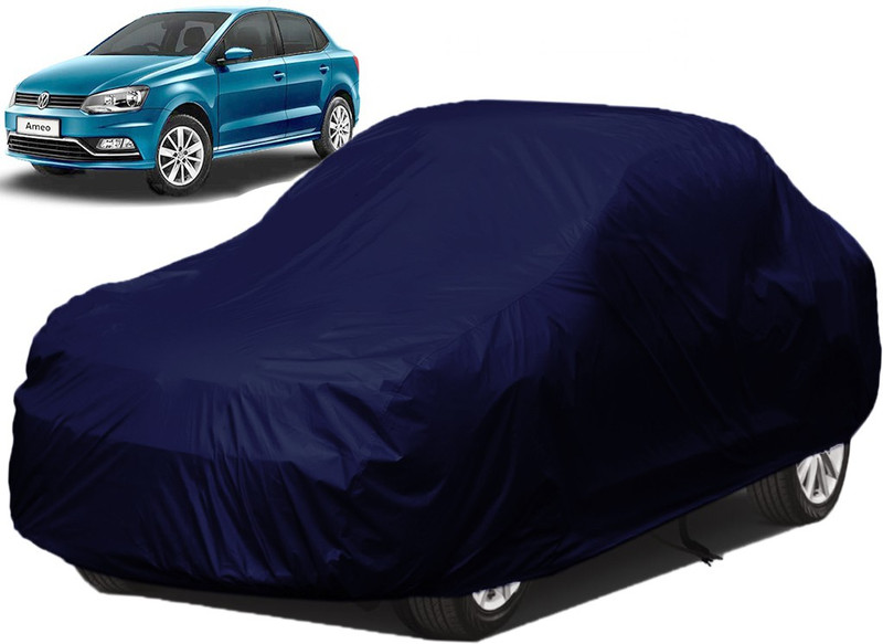 dzirejunction Car Cover For Volkswagen Ameo (Without Mirror Pockets)(Blue)