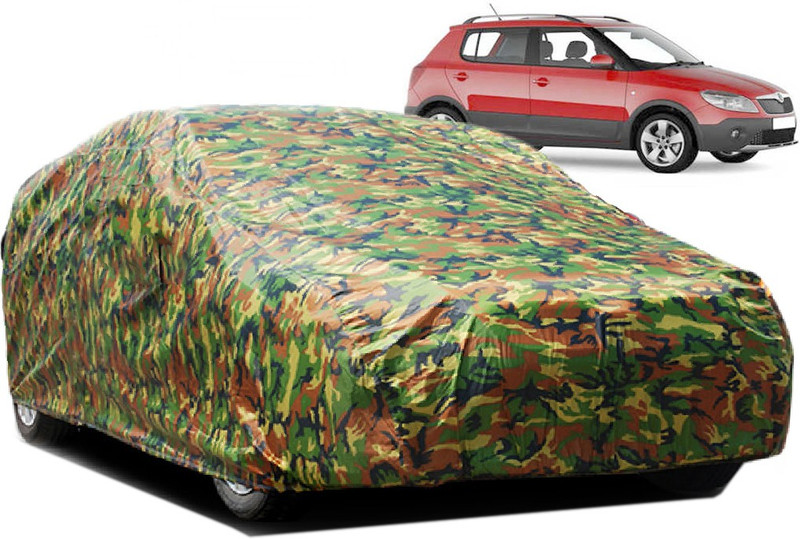 dzirejunction Car Cover For Skoda Fabia Scout (Without Mirror Pockets)(Multicolor)