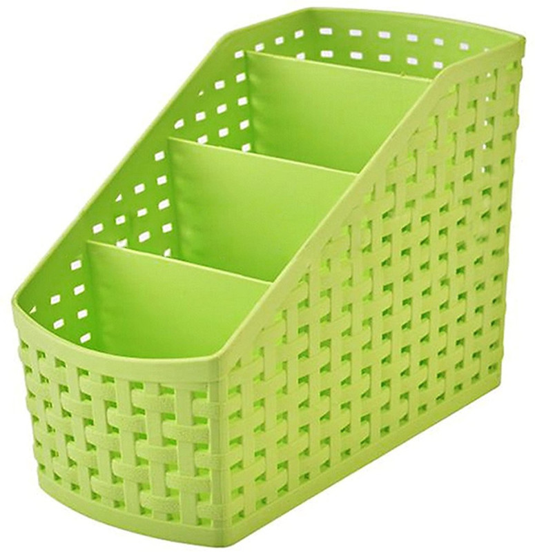 helloperfect 4 Compartments PLASTIC TABLE ORGANISER(Multicolor)
