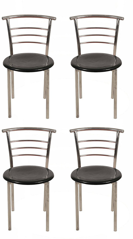 lakdi classy Metal Dining Chair(Set of 4, Finish Color - black)