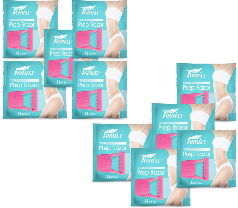 femiss Prep razor pack of 10- Unisex Disposable Razor(Pack of 10)