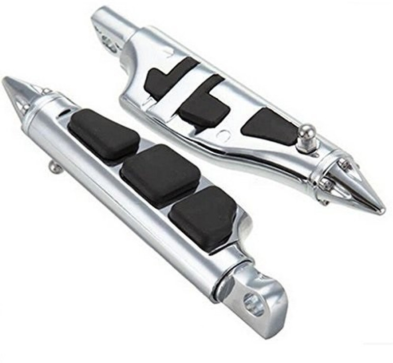 vgear Motorcycle Footrest Foot Peg Foot Rest(Silver)