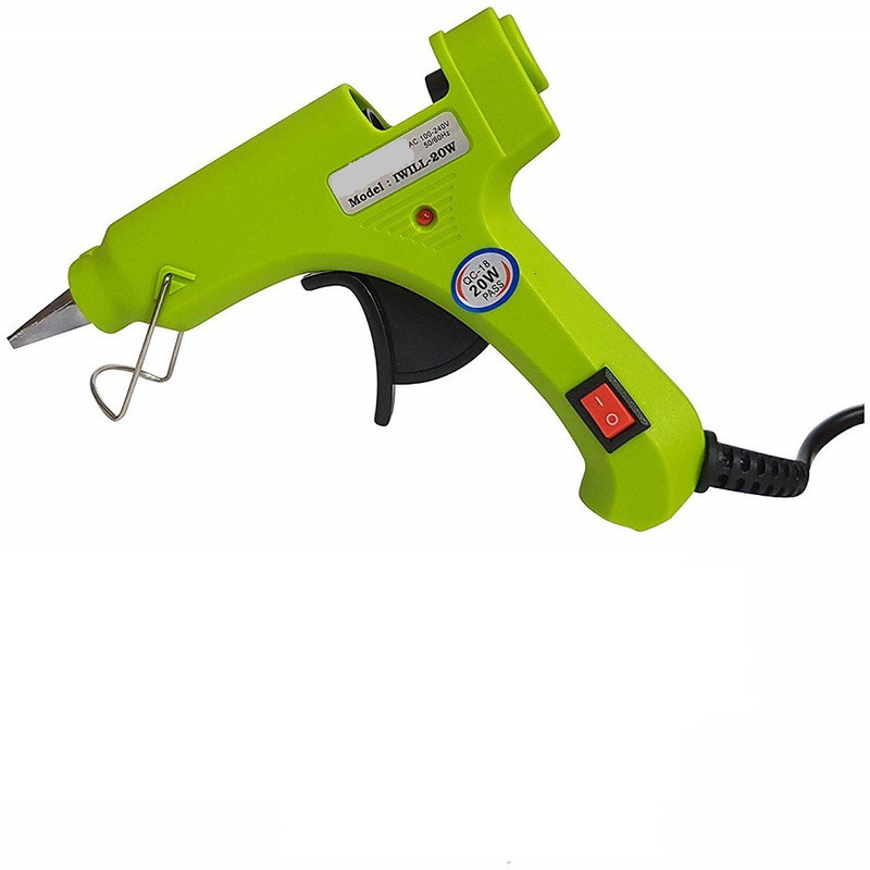 bandook 20 Watt With 05 Glue Sticks Hot Melt Glue Gun Light Green Color For Art and Crafts , Diy , Kirigami , Paper , PCB , Plush Toys , Crafts , Wood , Box Standard Temperature Corded Glue Gun (07 mm) Standard Temperature Corded Glue Gun(7 mm)