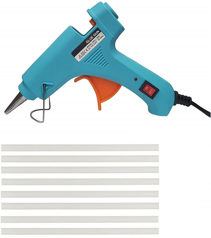 bandook 20W With 08 Glue Sticks Hot Melt Glue Gun Dodger Blue Color With Power Indicator For Art and Crafts , Diy , Kirigami , Paper , PCB , Plush Toys , Crafts , Wood , Box Standard Temperature Corded Glue Gun (07 mm) Standard Temperature Corded Glue Gun(7 mm)