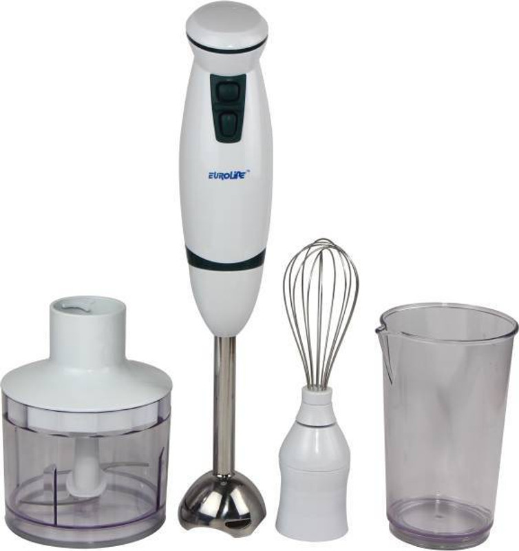euroline EL-125 200 W Chopper, Hand Blender, Electric Whisk(White)