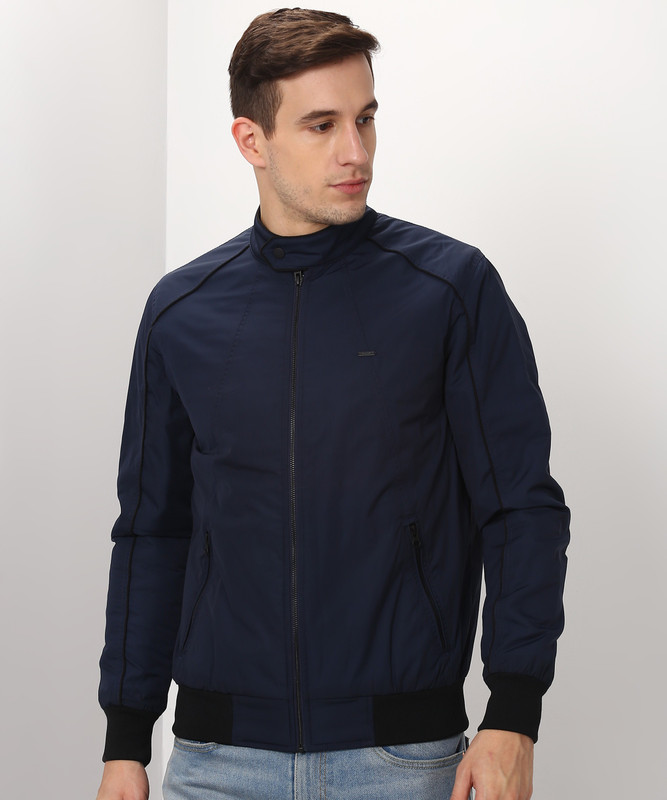 Peter england university full sleeve solid men jacket 2025