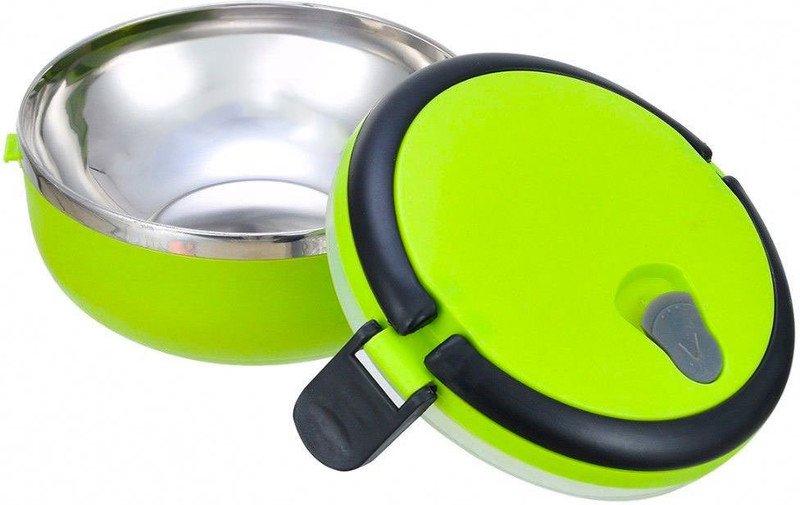 m s megaslim Stainless Steel 1 Layer Round Insulated Leak Proof Lunch Box with Lid for Office School College Travel 1 Containers Lunch Box(700 ml)