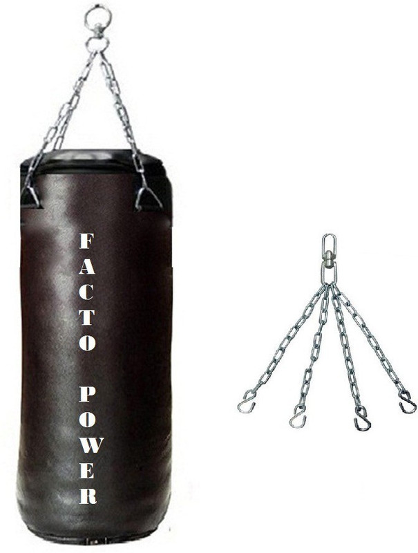 FACTO POWER 3.5 FEET LONG, SRF-HEAVY MATERIAL, UNFILLED WITH CHAIN Hanging Bag(3.5 FEET, 1 kg)
