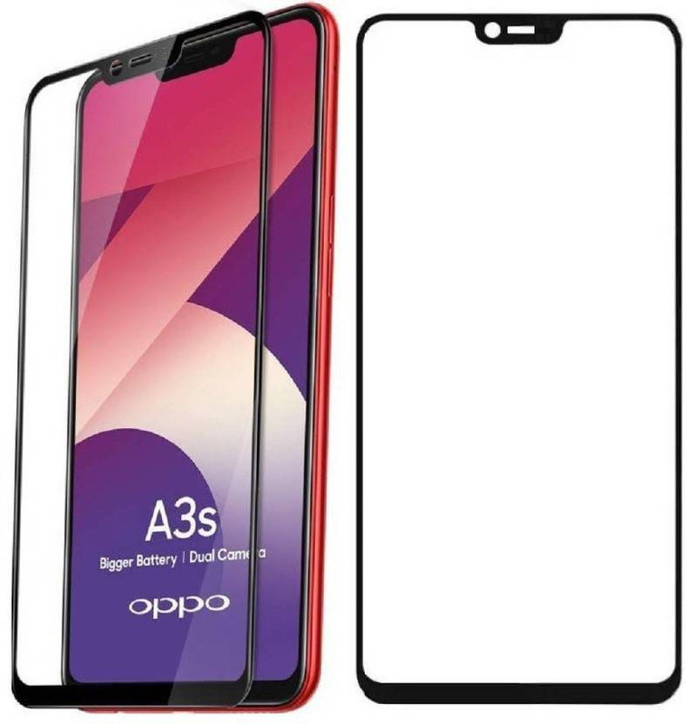 celwark Edge To Edge Tempered Glass for Oppo A3s(Pack of 1)