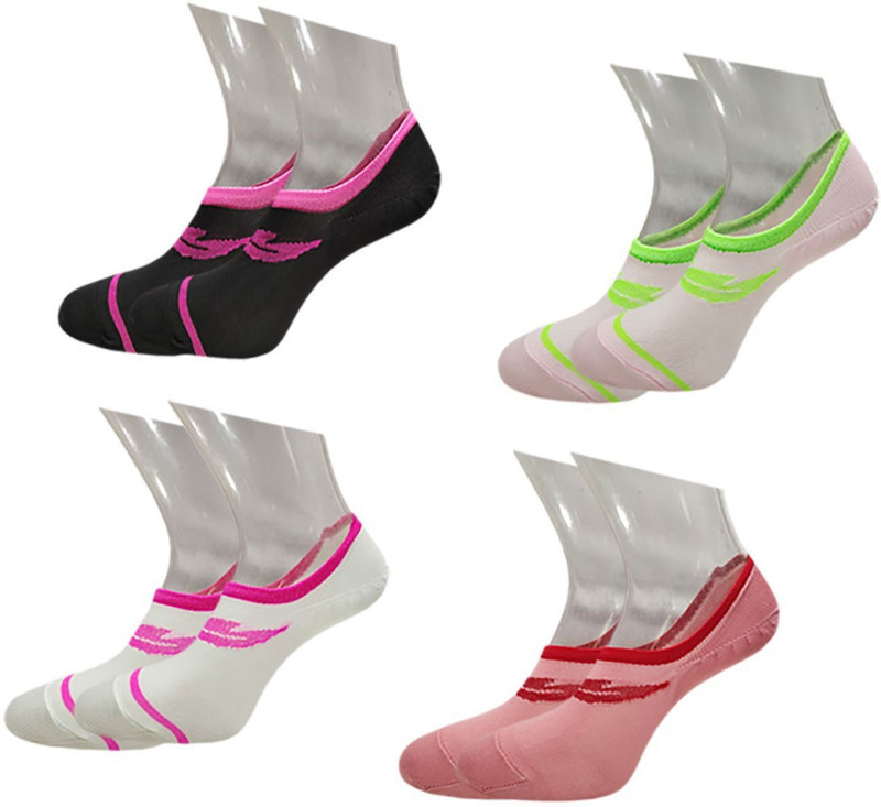 femiss Loafer sock pack of 4(black,white,red,lemon) Men & Women Graphic Print Low Cut(Pack of 4)