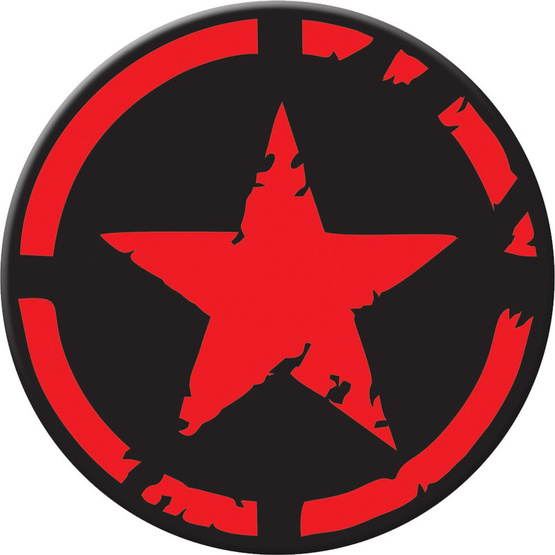 innoverainc Star Sticker For RE Bullet. 3D Emblem Decal Acrylic Bike - Red, Black Color Motorcycle Design Sticker(Pack of 1)
