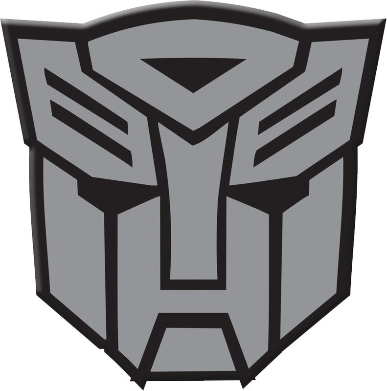 innoverainc Transformers Face 3D Emblem Acrylic Grey Color Car Bike Sticker (2.5" by 2.5") Motorcycle Design Sticker(Pack of 1)
