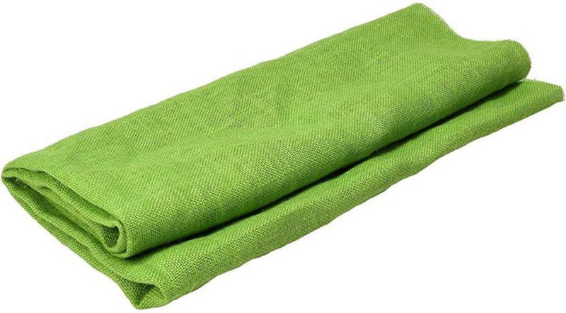 craftistics Laminated Jute Cloth Parrot Green color, 48 Inches Width, One Metre Packing, Used in Bags Making, Art & Craft