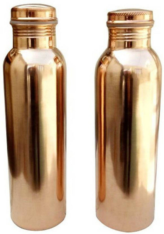 kaavya copper bottle pack of 2 1 Bottle(Pack of 2, Brown)