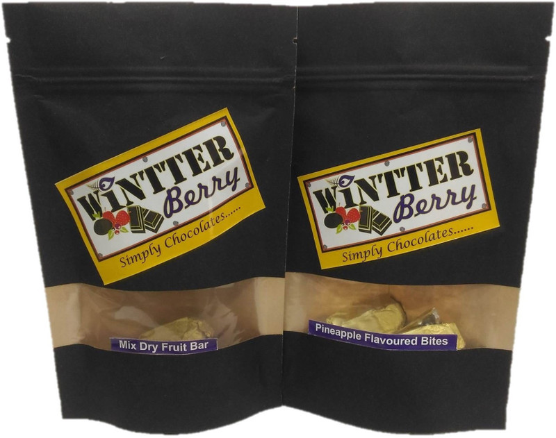 wintter berry combo pack of dark mix dry fruit bar and pineapple flavored chocolate Bars(2 x 120 g)