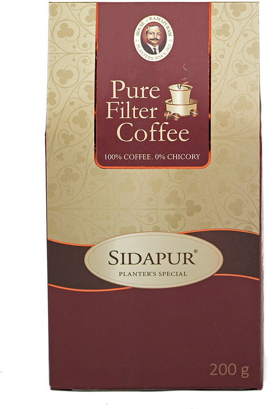 sidapur Pure Filter Coffee. 100% Coffee with no added Chicory. For South Indian Filter Coffee Roast & Ground Coffee(200 g)