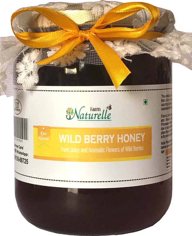 Farm Naturelle Farm Naturelle-Virgin Raw Natural Unprocessed Wild Berry (Sidr) Forest Flower Honey - 700 Grams Glass Jar(700 g)