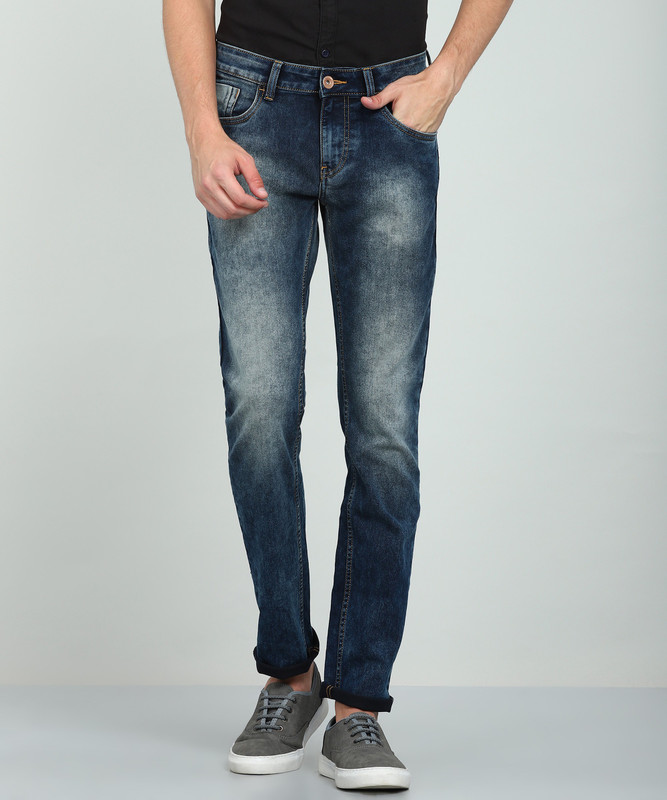 Flying machine tapered hotsell fit men blue jeans