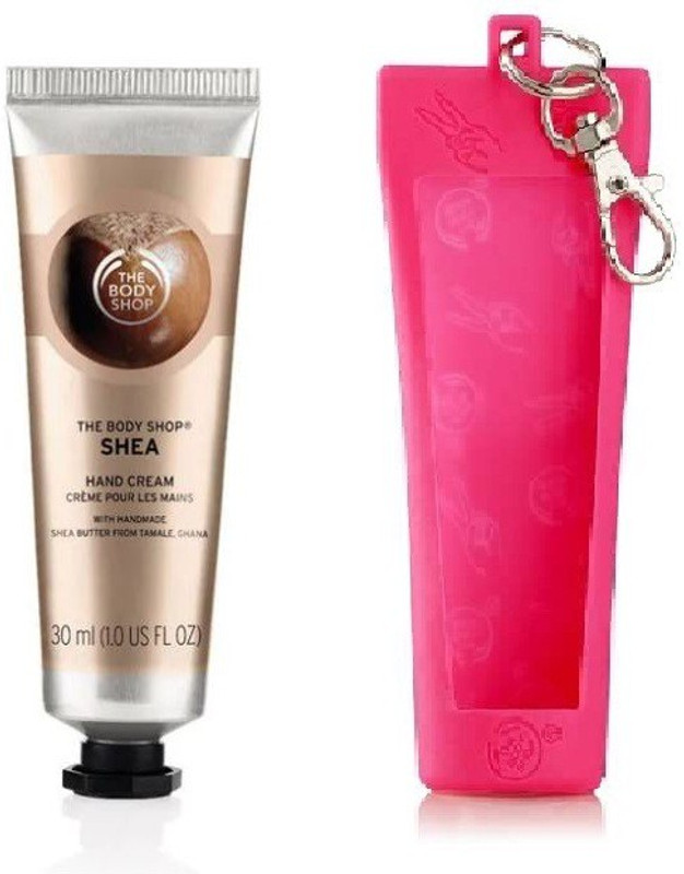The Body Shop Shea Hand Cream 30ML With Key Ring Hand Cream Holder Pink(30)
