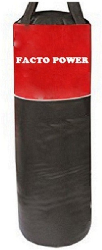 FACTO POWER 2.5 Feet Long, P.U Material, Red and Black Color, Unfilled with Straps Hanging Bag(2.5, 30 kg)