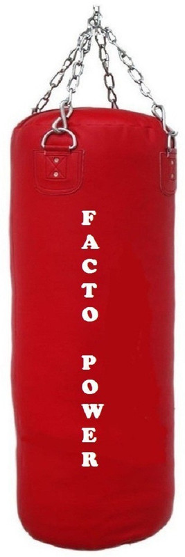 FACTO POWER 1.5 Feet Length RED Color Unfilled Synthetic Leather Hanging Bag(Heavy, 18 kg)