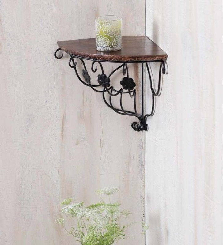 khan handicrsfts Wooden Antique WALL SHELF Wooden Wall Shelf(Number of Shelves - 1, Brown)