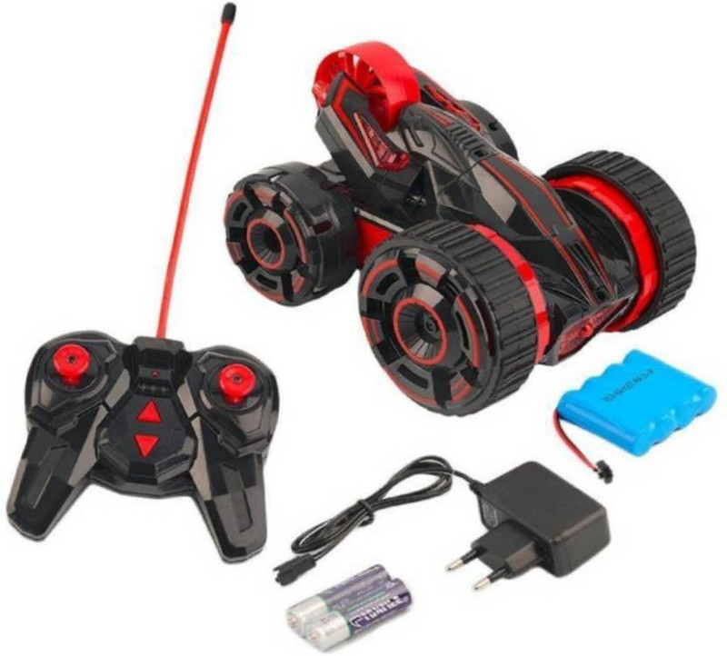 infinite 5 Round LED Light 360 degree Stunt Car Remote control (Red)(Red)