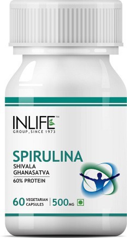 Inlife Spirulina Supplement 500 mg - Vegetarian s(60 No)