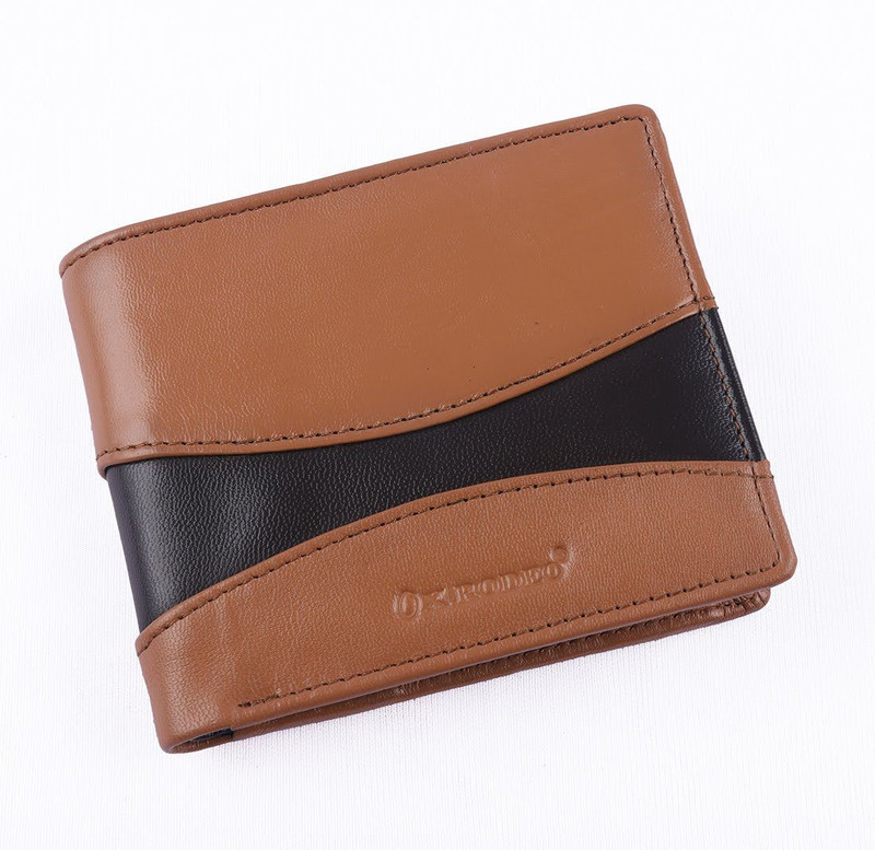 ox rodeo Men Brown, Tan Genuine Leather Wallet(7 Card Slots)
