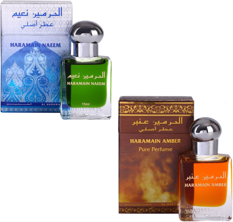 Al Haramain Amber & Naeem Fragrance Roll on Attar Combo Pack of 2 - 2 x 15 ml Floral Attar(Floral) Al Haramain Amber & Naeem Fragrance Roll on Attar Combo Pack of 2 - 2 x 15 ml Floral Attar(Floral)
