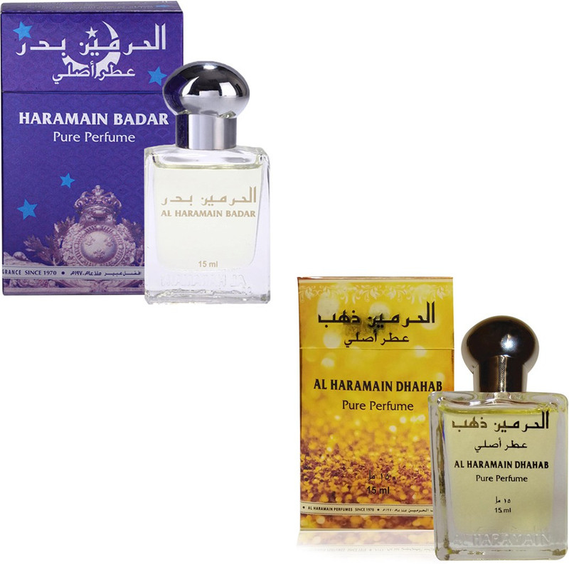 Al Haramain Badar & Dahab Fragrance Roll on Attar Combo Pack of 2 - 2 x 15 ml Floral Attar(Floral) Al Haramain Badar & Dahab Fragrance Roll on Attar Combo Pack of 2 - 2 x 15 ml Floral Attar(Floral)