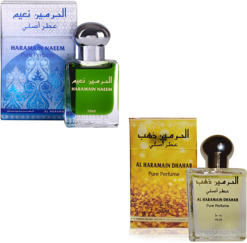 Al Haramain Dhahab & Naeem Fragrance Roll on Attar Combo Pack of 2 - 2 x 15 ml Floral Attar(Floral) Al Haramain Dhahab & Naeem Fragrance Roll on Attar Combo Pack of 2 - 2 x 15 ml Floral Attar(Floral)