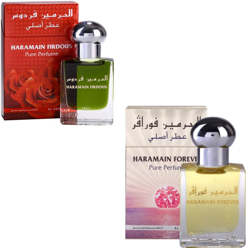 Al Haramain Firdous & Forever Fragrance Roll on Attar Combo Pack of 2 - 2 x 15 ml Floral Attar(Floral) Al Haramain Firdous & Forever Fragrance Roll on Attar Combo Pack of 2 - 2 x 15 ml Floral Attar(Floral)