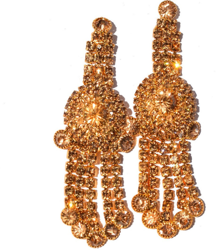 jyoti collection string earring Cubic Zirconia Metal Drops & Danglers