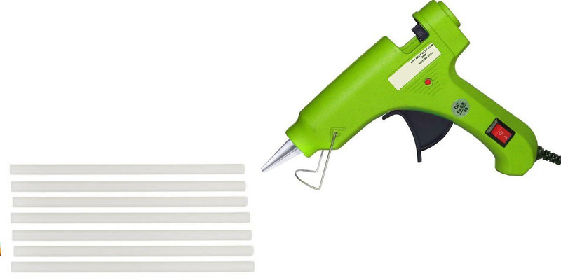 stickum hottest 20 Watt With 07 Glue Sticks Hot Melt Glue Gun For Art and Crafts , Diy , Kirigami , Paper , PCB , Plush Toys , Crafts , Wood , Box Standard Temperature Corded Glue Gun (07 mm) Standard Temperature Corded Glue Gun(7 mm)