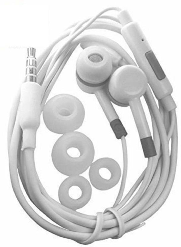 bringworld earphone f Wired Headset with Mic(withe, In the Ear)