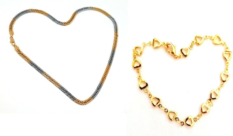 shree exim Rose Gold Brass Chain & Bracelet For Men & Women Gold-plated Plated Brass Chain