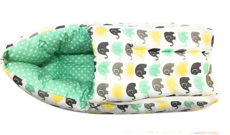 Bacati Elephant Yellow Mint Grey Reversible Baby Sleeping Bag(Multicolor)
