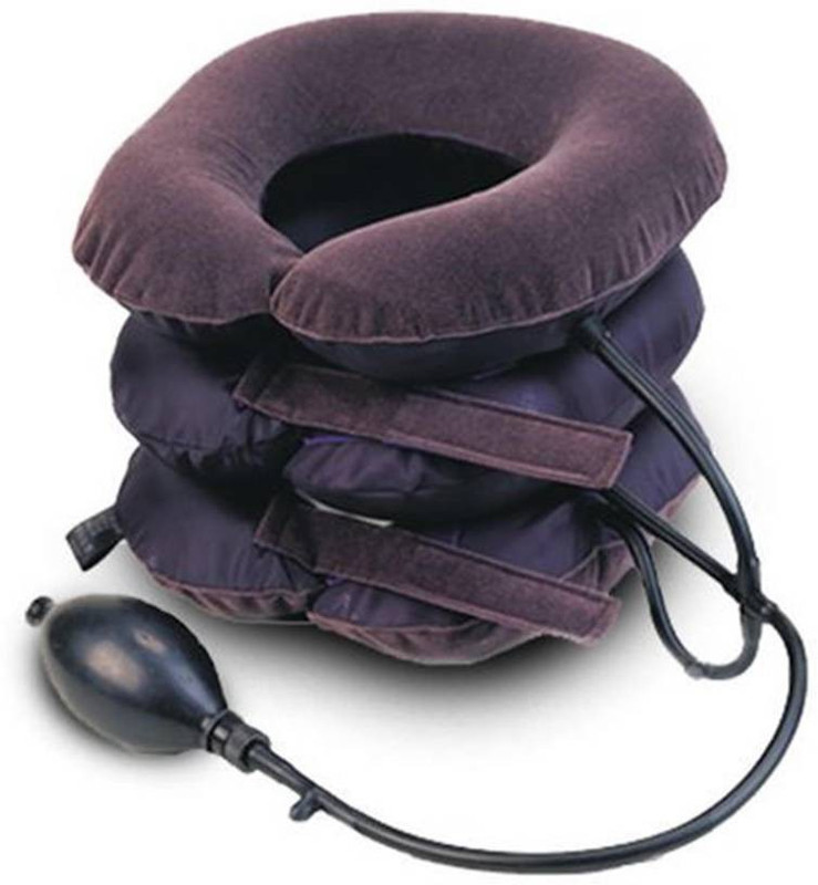 VACULACE Tractor For Cervical Spine Portable Neck Three Layers Excerciser Neck Support(Brown)