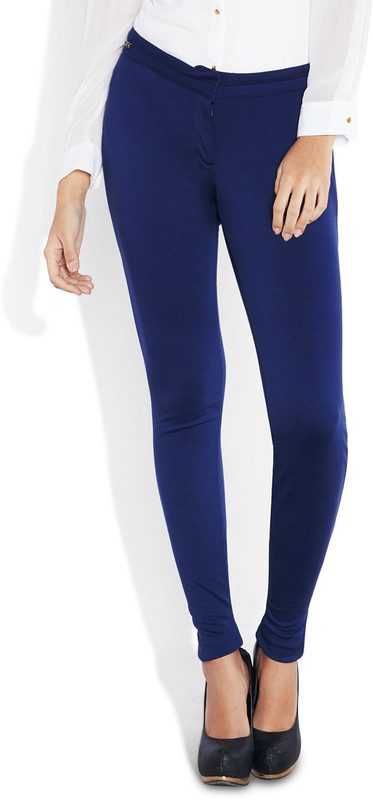 Park Avenue Slim Fit Women Blue Trousers