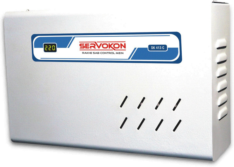 servokon SK 415 C Automatic Voltage Stabilizer For Air Conditioners 1.5 Ton (Copper Series Range)(White)
