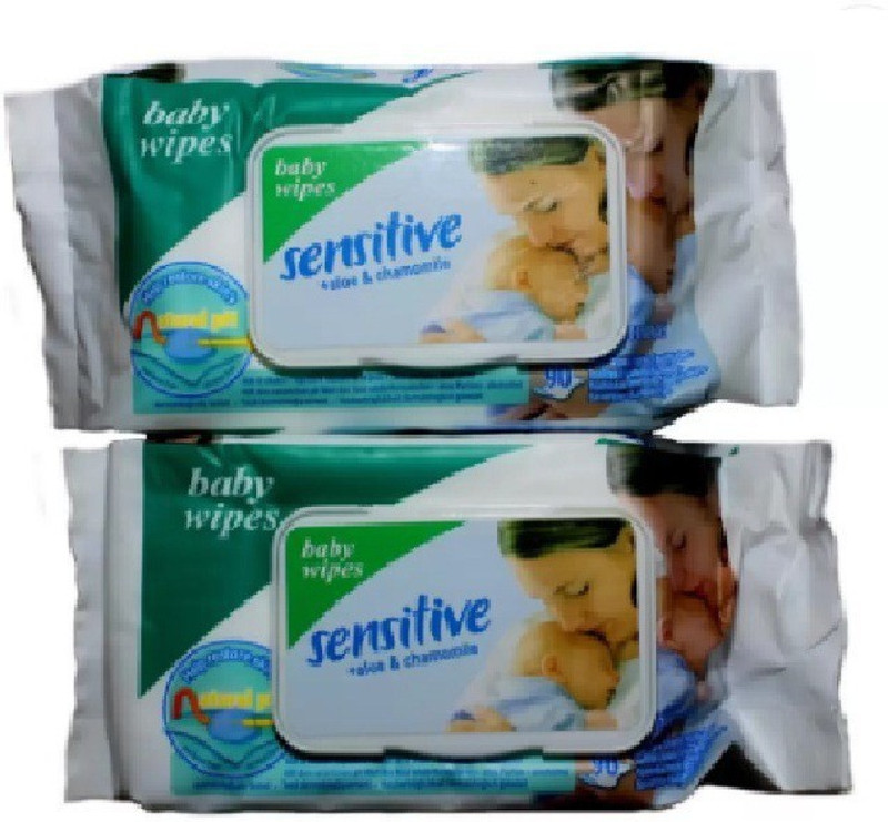 sensitive cotton wipes (180 pcs) (2 Pieces)(2 Pieces)